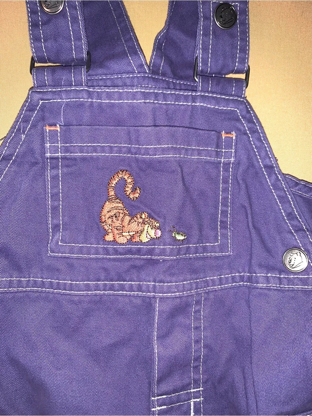 Tigger Y2K Bib Overalls Blue baby size 6 months